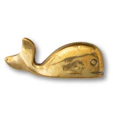 Brass Whale Map Weights – Seacraft Vintage