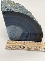 Agate Geode Bookendd Single Only Blue 4 x 4.5 Inches 2 ...