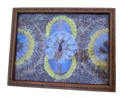 XL Vintage Taxidermy Butterfly Wing Art, Inlaid Wood Frame ...