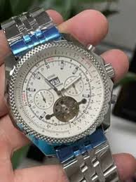 Mens Automatic Watch - Black & Brown Leather Tourbillon ...