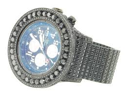 Mens Breitling Super Avenger Black on Black Diamond Watch ...