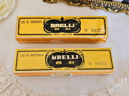 Set of 2 Brelli Harmonicas in Original Boxes, 16 Holes ...