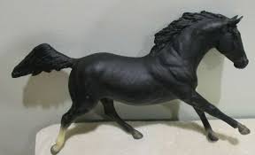 variation Breyer Black Beauty galloping 1 white sock rear ...