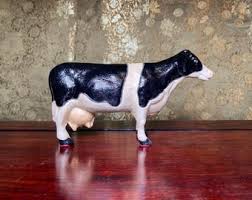 Vintage Cast Iron Cow Doorstop Paperweight Metal Farm ...