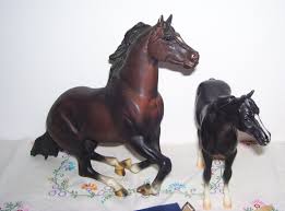 Breyer Horse Figurine Model Vintage 1960s - Dark Brown Blue ...