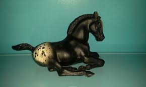 Breyer Trad. Vintage 70's Lying Down Foal black appaloosa VGUC | eBay
