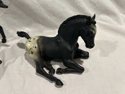 Vintage BREYER Scratching Lying Down Foal Horse Black APPALOOSA #168 / #165 PAIR | eBay
