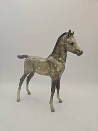 Vintage Pony Foal Horse Gray & White Spots Equestrian ...