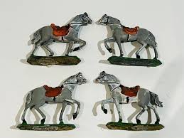 Antique Lead Putz Horses Toy Animals set of 4 | eBay