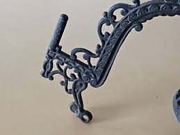 Ornate Cast Iron Oil Kerosene Lamp Holder Sconce LB96 Swing Arm Victorian | eBay