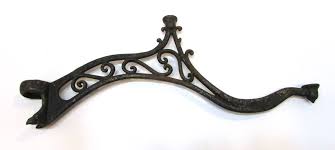 Primitive Old 1870s Ornate Cast Iron Unknown Lamp Light Fixture Bracket 13" Part | eBay