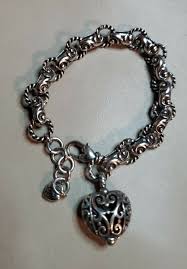 Designer Brighton Bracelet Sterling Silver Plated Heart ...