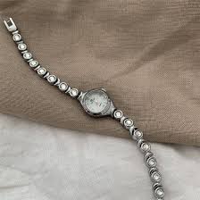 Round Face Gold Zircon Bracelet Watch - WatchwithSun-Dainty ...