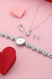 Luxury Jewelry Gift Set: 4pcs Ladies Watch, Exquisite ...