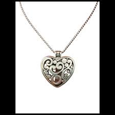 Brighton Contempo Line Silver Tone Heart Clip Pendant ...