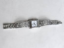 Brighton Amalfi Watch Vintage Silver Plated Floral Cut-out ...