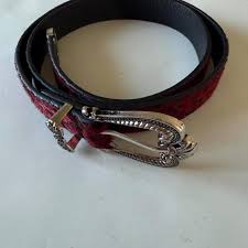 VELVET BELT | Vintage Y2k 2000s Red Velvet Leopard Print ...