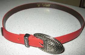 Womans JAEGER (ENGLAND) RED LEATHER BELT SIZE 30 | eBay