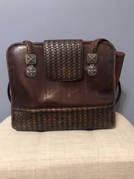 Brighton Vintage Brown Leather Embossed Shoulder bag & Accents Brighton #821798 | eBay