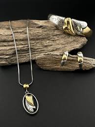 Brighton TWO OF HEARTS Two-Tone Heart Necklace, Bracelet and ...