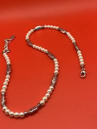 Brighton Geneva Pearl Dangle Silver Tone Filigree Women's ...