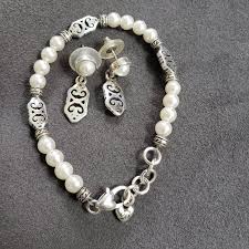 Vintage Brighton Pearl & Filigree Link Bracelet With ...