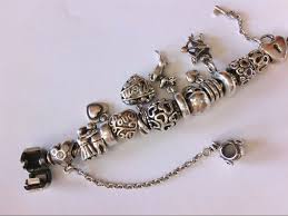Nice Pandora 8" Bracelet w/ 23 Silver 925 Charms- NICE ...