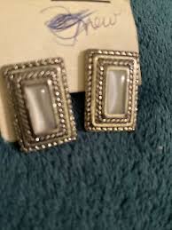 What A Beautiful Pair Of Silver Decorated Stud Earrings W ...