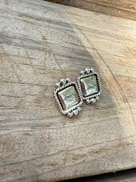 Handmade Sterling Silver Square Earrings