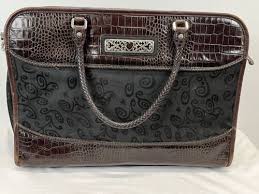 Vtg Brighton Overnight Weekender Luggage Travel Bag Black ...