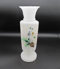 Antique Bristol Victorian Hand blown Hand painted 9 in ...