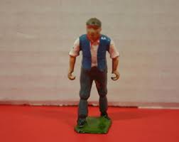 Vintage Toy Lead Figure Farm Working Man / Miniature Lead ...