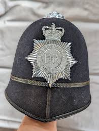 VINTAGE ORIGINAL UK BRITISH POLICE BOBBY HELMET ...