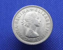 1966 TWO SHILLING COIN - British 2/- Florin Coin. Queen ...