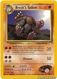Pokemon Gym Heroes Rare Card - Brock's Golem 20/132 ...