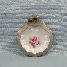 3/4" STERLING SEASHELL Slide Locket Pendant Charm-vintage ...