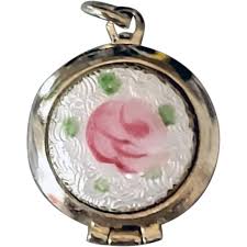 Similar Items to Miniature Guilloche Enamel Locket Doll Size ...