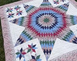 Vintage Handmade Hand Stitched Star Patch Pastel Cotton ...