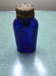 vintage 3-3/4" Phillips Milk of Magnesia cobalt blue glass ...