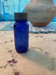 Vintage Cobalt Blue Glass Bromo Seltzer Medicine / Bottle 4 ...