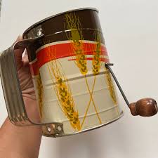 Bromwells Flour Sifter Three Cup Wooden Handle Vintage ...