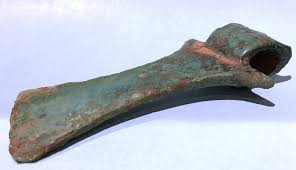 Rare Ancient Bronze Luristan Crescent Anchor Axe C.1000