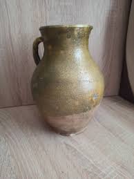 Large Vintage Clay Vessel, Antique Clay Pot, Rustic Ceramic ...