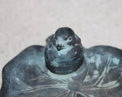 Vintage Bird on Lily Pad Plate-6 Inch Diameter-ceramic Ring Dish-spring-leaf-leaves - Etsy