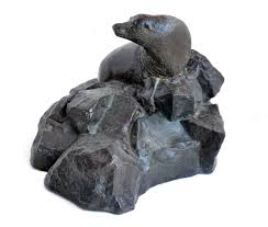 Trent L. Meyer - Seal Rock and Sea Lion at 1stDibs | trent meyer, meyer rock, bronze seal sculpture