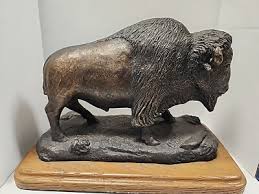 Bronze Buffalo Sculpture Fountain Creek Productions Artist Is Babby | eBay