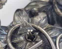 Antique HOBE Solid Sterling Silver Floral Wreath Brooch Pin 2-1/4" Around 28.1 Grams Circa 1930s-1940s MH-1046 SB - Etsy