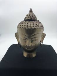 Vintage Large Solid Bronze Buddha Head | eBay