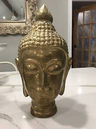 GOLDEN CERAMIC BHUDDA HEAD | eBay