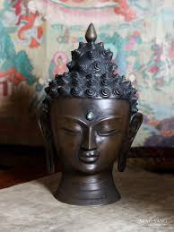 Buddha Head Statue [48] Vintage Tibetan Buddhist Statue (copper, Handmade), 28cm - Etsy